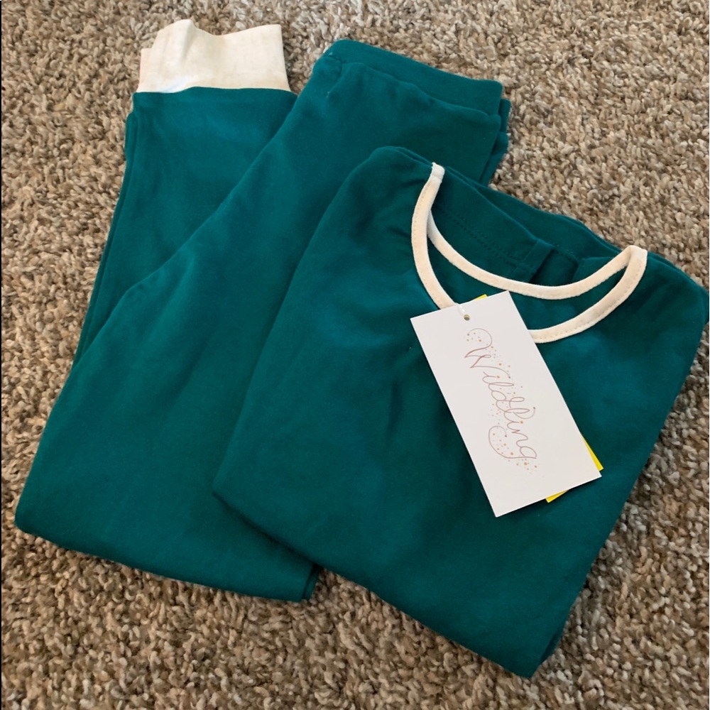 Wildling Size 3 spruce long sleeve pj